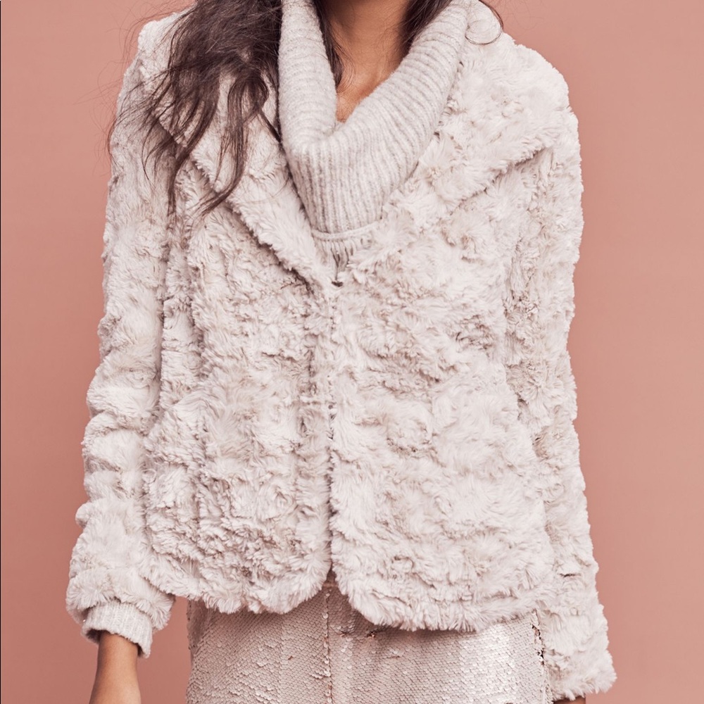 Anthropologie Glacie Faux Fur hoodie